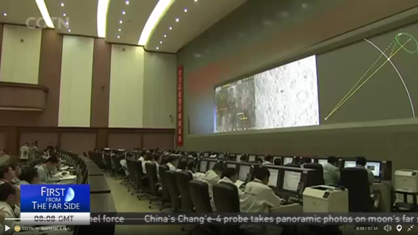 Бортовое видео процессов подготовки и совершения посадки, а так же панорама обратной стороны Луны от «Чанъэ-4» - 10