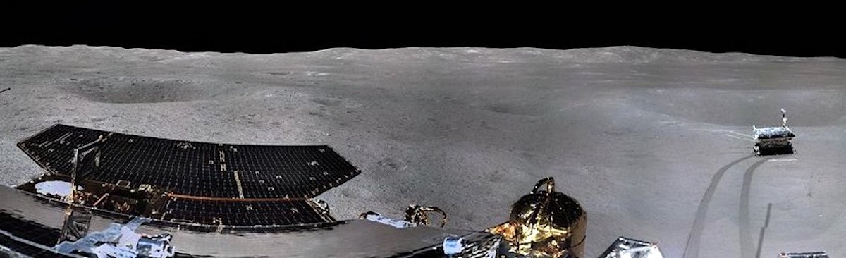 Бортовое видео процессов подготовки и совершения посадки, а так же панорама обратной стороны Луны от «Чанъэ-4» - 3