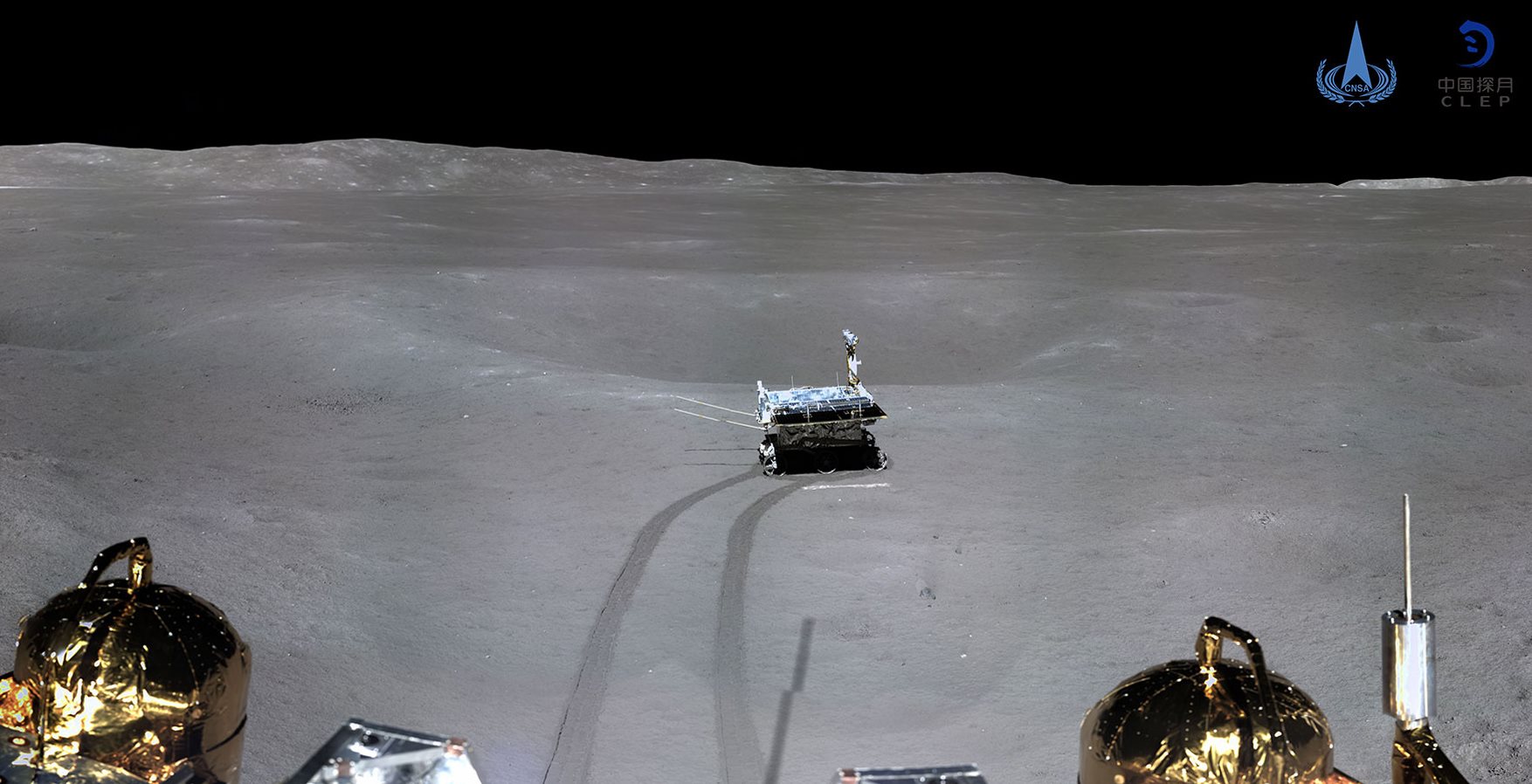 Бортовое видео процессов подготовки и совершения посадки, а так же панорама обратной стороны Луны от «Чанъэ-4» - 8
