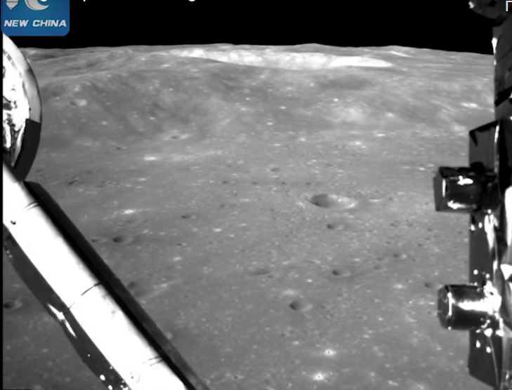 Бортовое видео процессов подготовки и совершения посадки, а так же панорама обратной стороны Луны от «Чанъэ-4» - 1