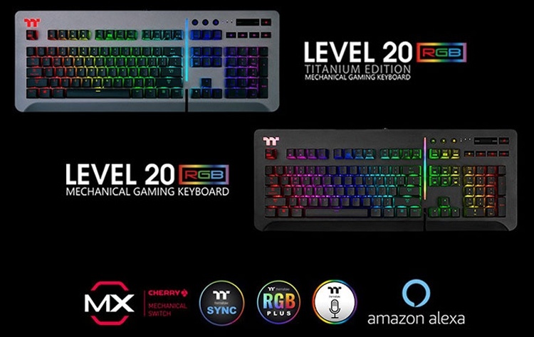 CES 2019: Игровая клавиатура Thermaltake Level 20 RGB с переключателями Cherry MX или Razer