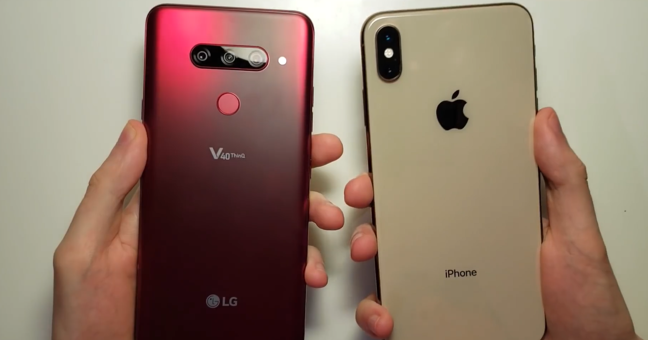 LG V40 против iPhone XS Max: тест на скорость