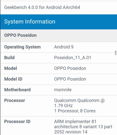 Oppo Poseidon будет первым смартфоном компании с SoC Snapdragon 855