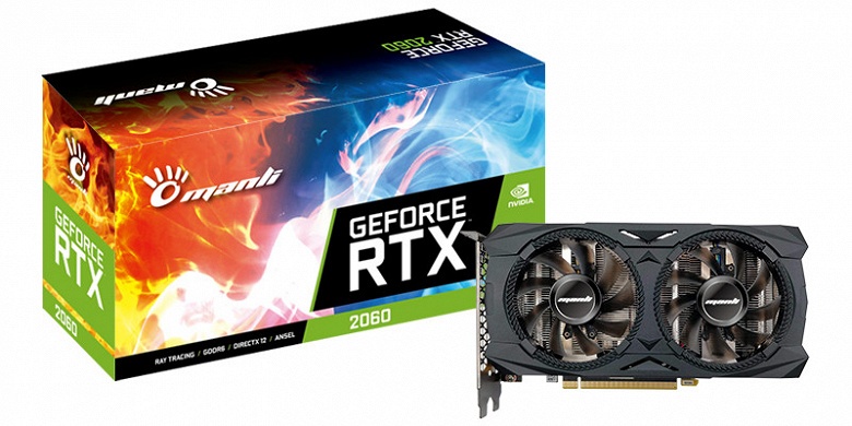 Серия 3D-карт GeForce RTX 2060 в исполнении Manli включает не две, а три модели