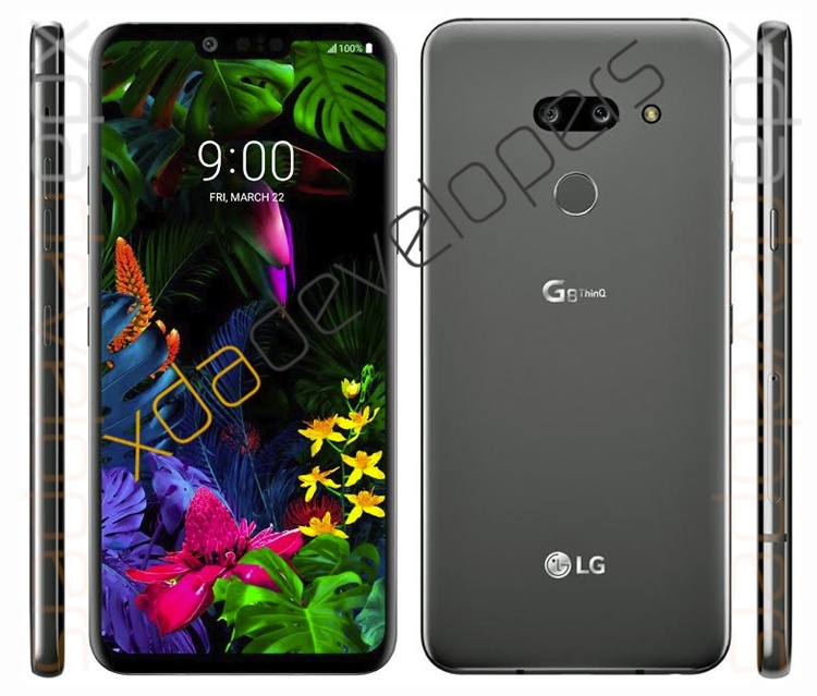 Смартфон LG G8 ThinQ показался на первом пресс-рендере