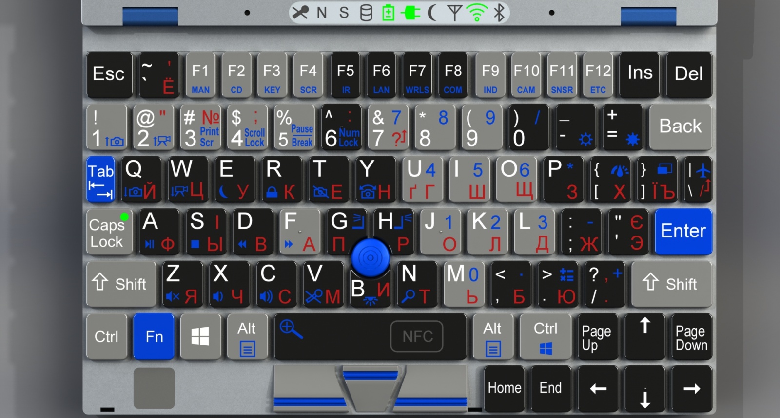 Adminbook keyboard