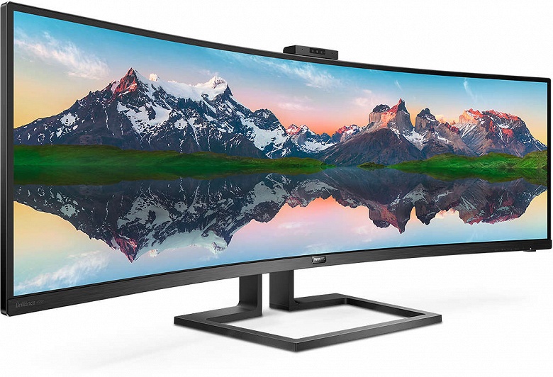 Размер экрана монитора Philips 499P9H равен 49 дюймам, соотношение сторон экрана &mdash; 32:9