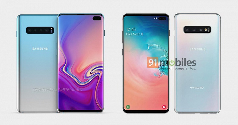 Официальные изображения флагманского смартфона Samsung Galaxy S10+ появились в сети