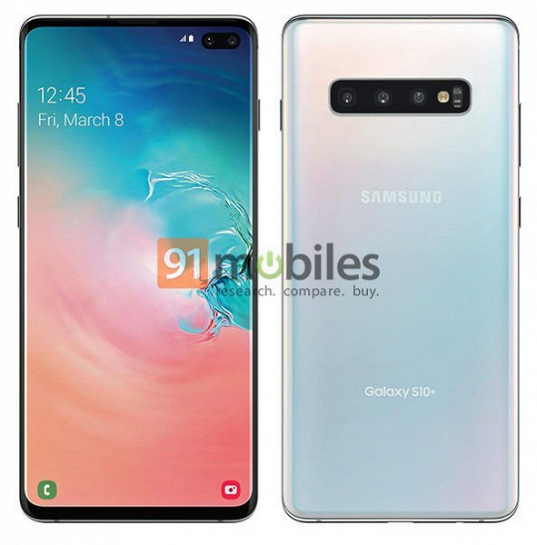 Официальные изображения флагманского смартфона Samsung Galaxy S10+ появились в сети