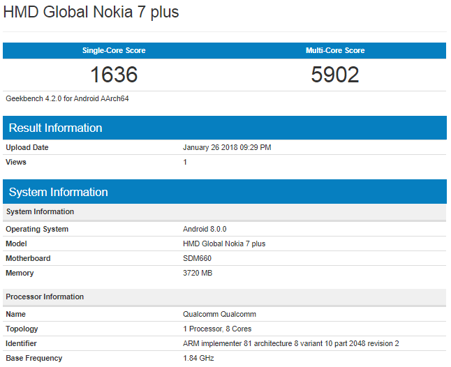 Geekbench подтверждает: SoC Qualcomm Snapdragon 675 обходит по производительности Snapdragon 660 и 710, а также Kirin 710 и MediaTek Helio P60