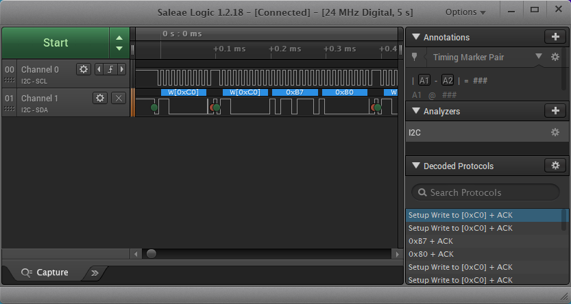 Радиолюбительские измерения: анализ сигналов шины I2C - 6 Радиолюбительские измерения: анализ сигналов шины I2C - 6