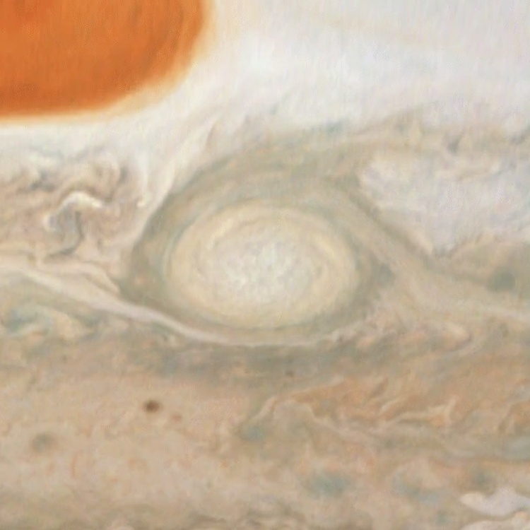 В NASA показали вращение гигантского шторма на Юпитере