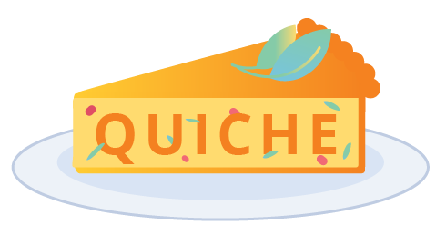 лого quiche в виде тортика