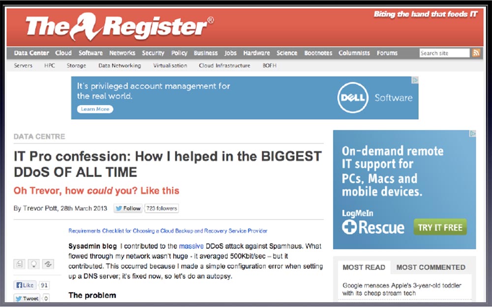 Конференция BLACK HAT. Уроки выживания при DDOS-атаке 300 Гбит - с. Часть 2 - 5 Конференция BLACK HAT. Уроки выживания при DDOS-атаке 300 Гбит - с. Часть 2 - 5