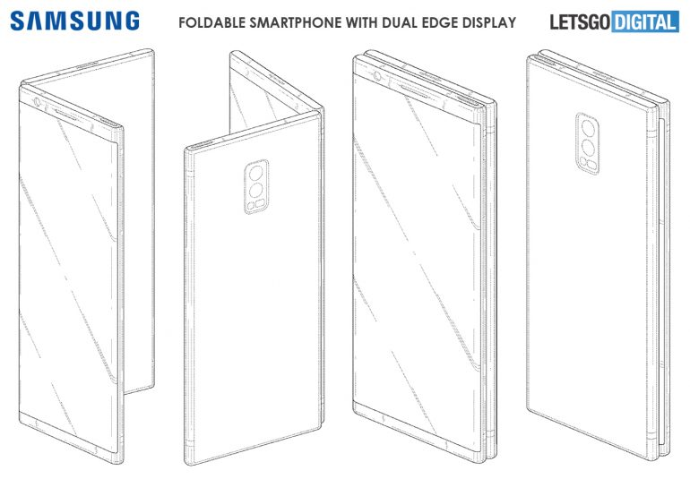 Samsung делает смартфон с двумя негнущимися экранами, который при этом складывается вдвое 
