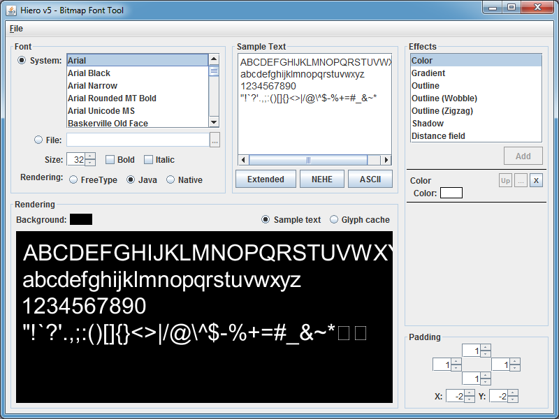 Bitmap Font Tool