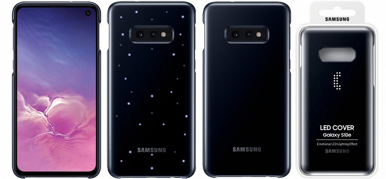 Фирменный чехол для смартфонов Samsung Galaxy S10 напоминает звёздное небо