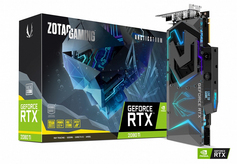 Видеокарта Zotac Gaming GeForce RTX 2080 Ti ArcticStorm рассчитана на любителей жидкостного охлаждения - 2 Видеокарта Zotac Gaming GeForce RTX 2080 Ti ArcticStorm рассчитана на любителей жидкостного охлаждения