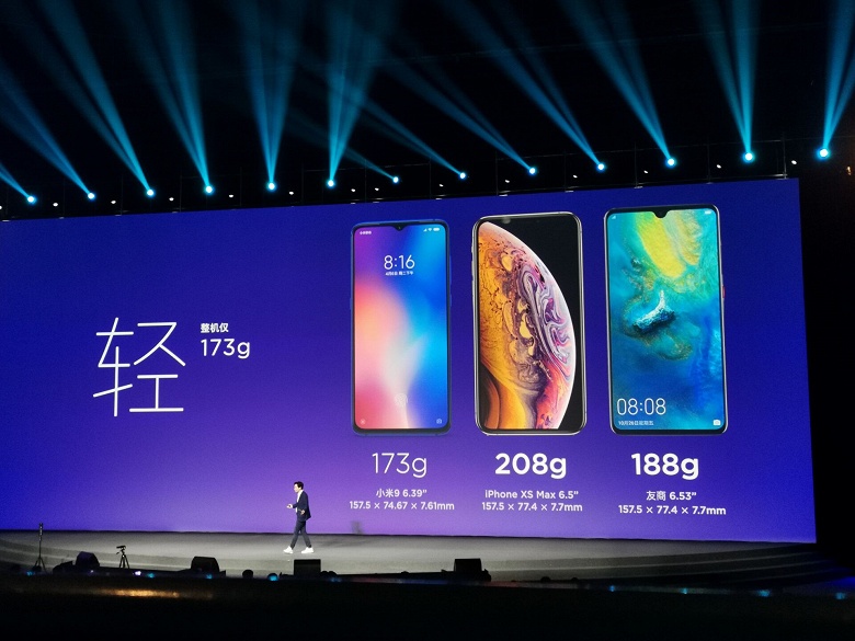 Cмартфон Xiaomi Mi 9 представлен официально: Snapdragon 855, голографическое покрытие корпуса, тройная камера из топа DxOMark и беспроводная зарядка за $445