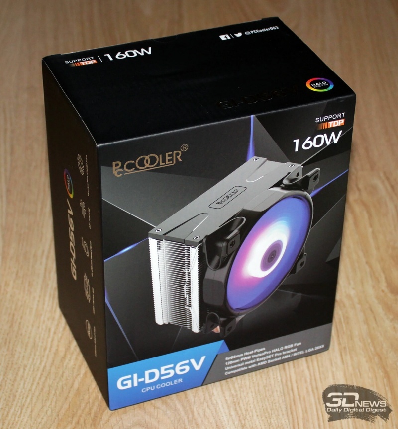 Новая статья: Обзор и тестирование кулера PCCooler GI-D56V HALO RGB: четыре, пять — или без разницы?
