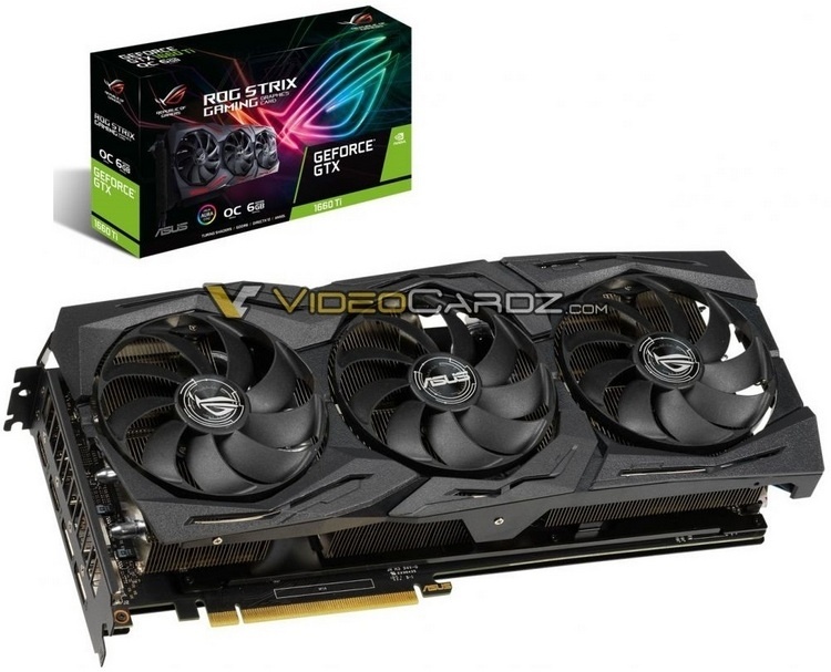 ASUS готовит видеокарты GeForce GTX 1660 Ti серий ROG Strix, Phoenix и Dual