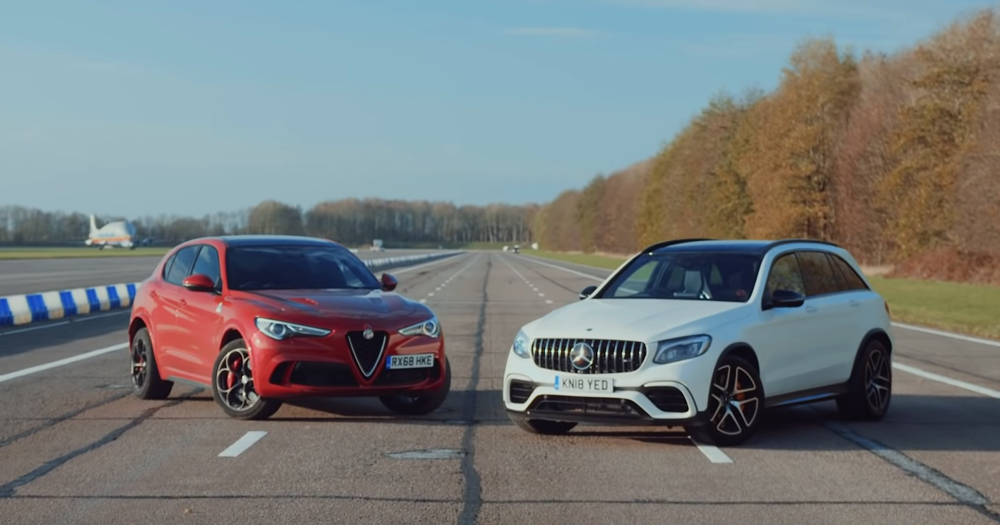 Alfa Romeo Stelvio QV выставили против Mercedes-AMG GLC 63