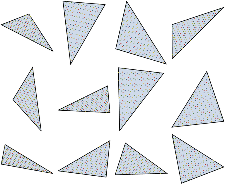 Равномерное распределение точек в треугольнике - 28