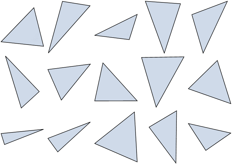 Равномерное распределение точек в треугольнике - 1