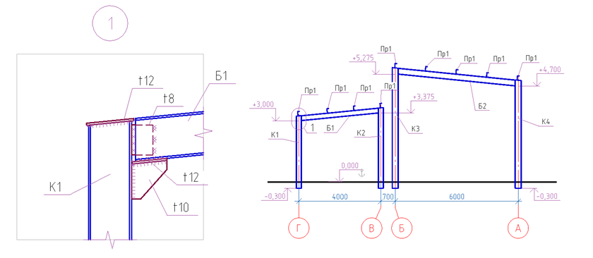 Построение металлокаркаса здания с помощью программы СПДС Металлоконструкции - 9 Построение металлокаркаса здания с помощью программы СПДС Металлоконструкции - 9