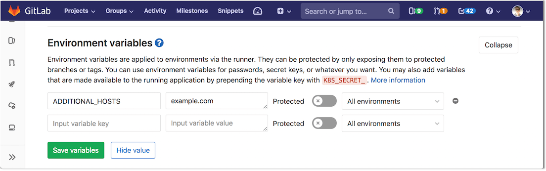 Вышел GitLab 11.8 с поддержкой JavaScript в SAST, подгрупп в Pages и функцией отслеживания ошибок - 9