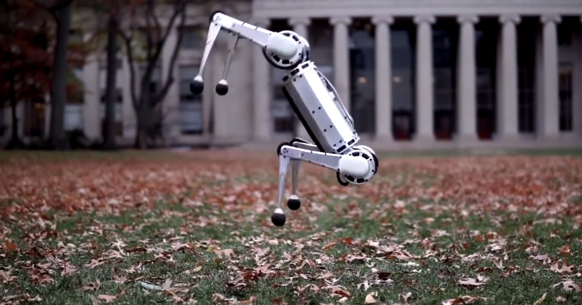 Четвероногого робота научили обратному сальто