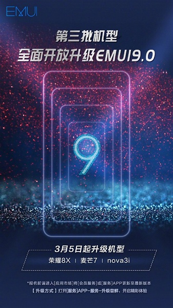 Huawei подготовила обновление EMUI 9.0 для Honor 8X и еще двух моделей