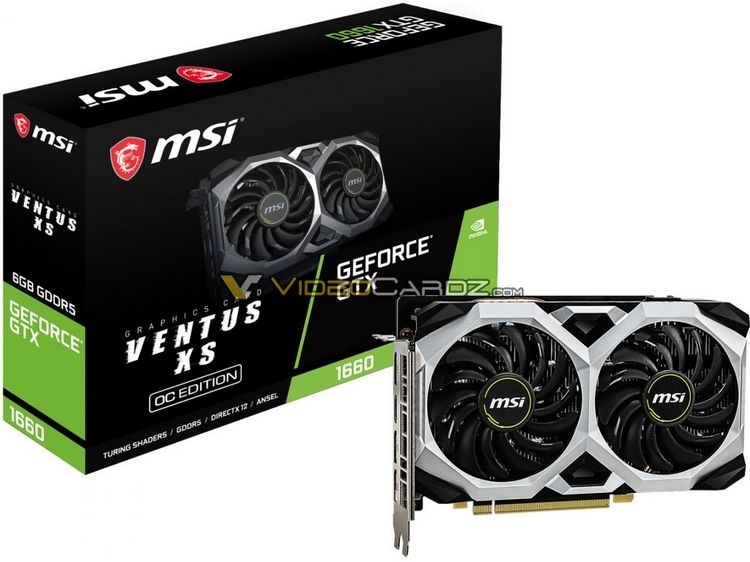 Изображения видеокарт GeForce GTX 1660 от MSI подтвердили использование в них памяти GDDR5