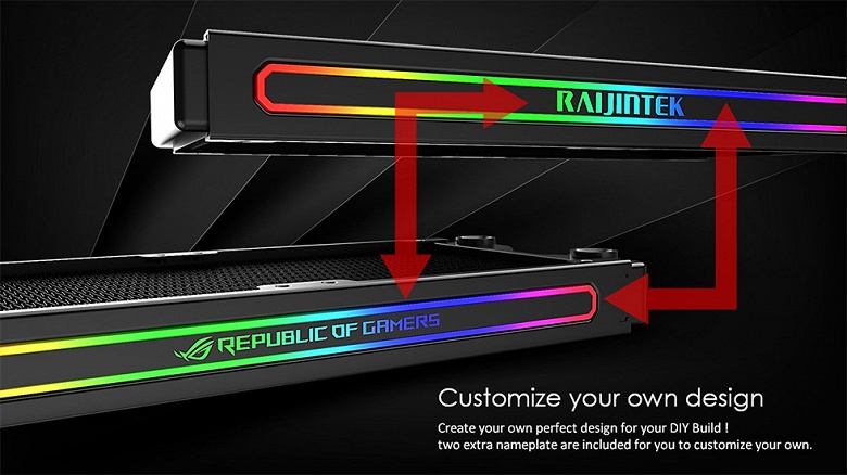 Радиатор Raijintek Teos 240A RBW украшен адресуемой подсветкой