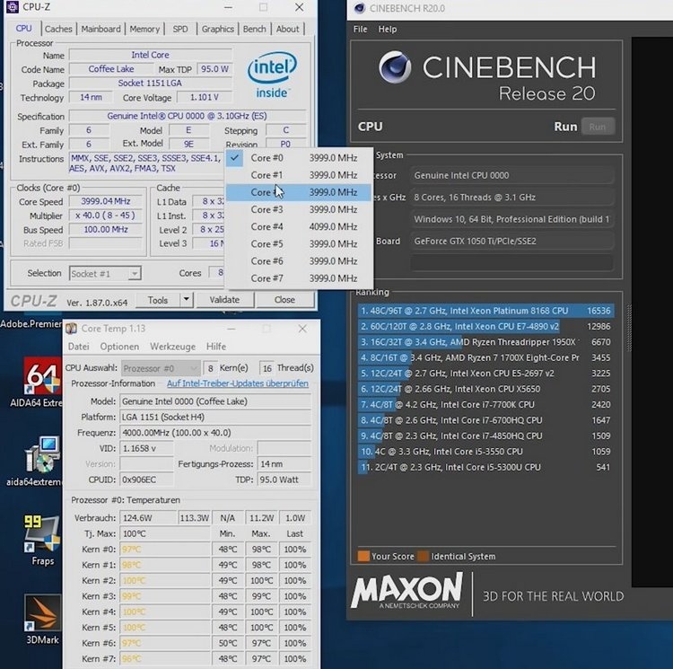 Intel Core i9-9900K смог работать с пассивным охлаждением