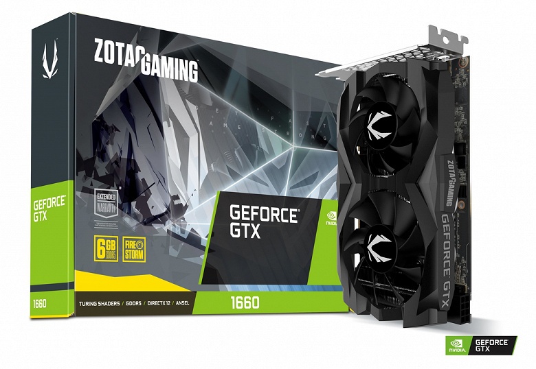 Достоинством 3D-карт серии Zotac GeForce GTX 1660 производитель называет компактность