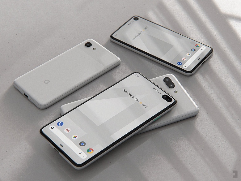 Врезанные в экран камеры в каждой модели: опубликованы новые рендеры Google Pixel 4 и Pixel 4XL