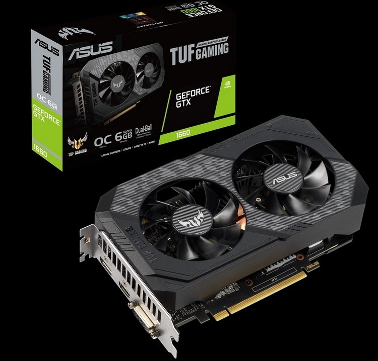 ASUS представила видеокарты GeForce GTX 1660 серий Phoenix и TUF