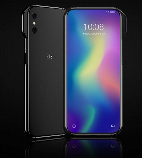 Ухо вместо выреза: опубликован концептуальный рендер смартфона ZTE Axon V с необычным расположением фронтальной камеры