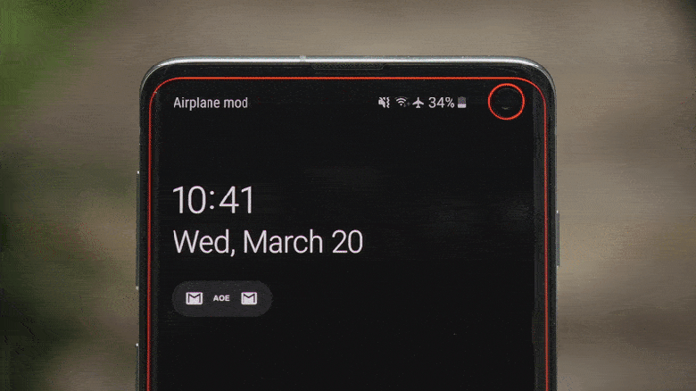 Samsung не может обещать, что светодиодное кольцо фронтальной камеры Samsung Galaxy S10 будет использоваться для уведомлений