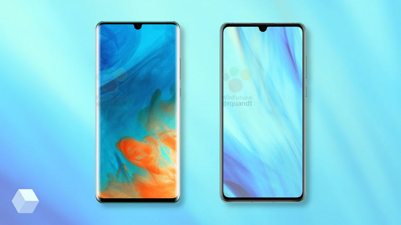 Живое видео: камерофон Huawei P30 во включенном состоянии показан со всех сторон