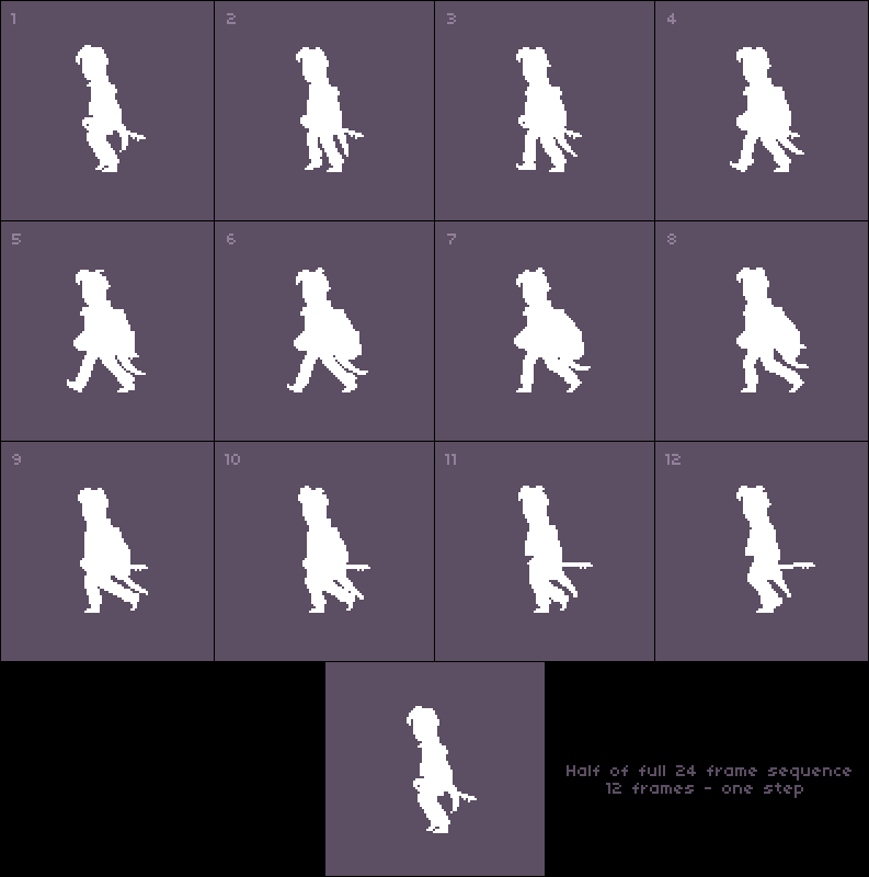 «Галоп пикселя — часть пятая» — Анимация персонажей. Ходьба - 7 «Галоп пикселя — часть пятая» — Анимация персонажей. Ходьба - 7