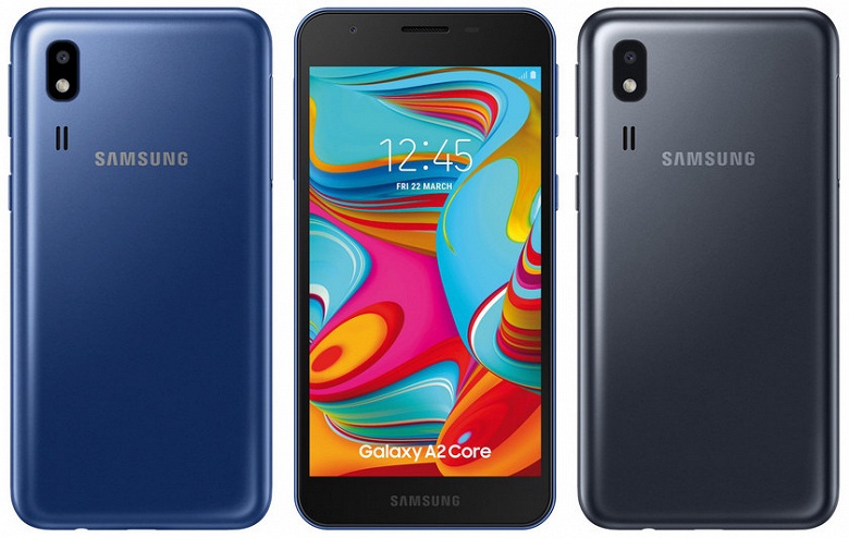 Опубликованы характеристики Samsung Galaxy A2 Core