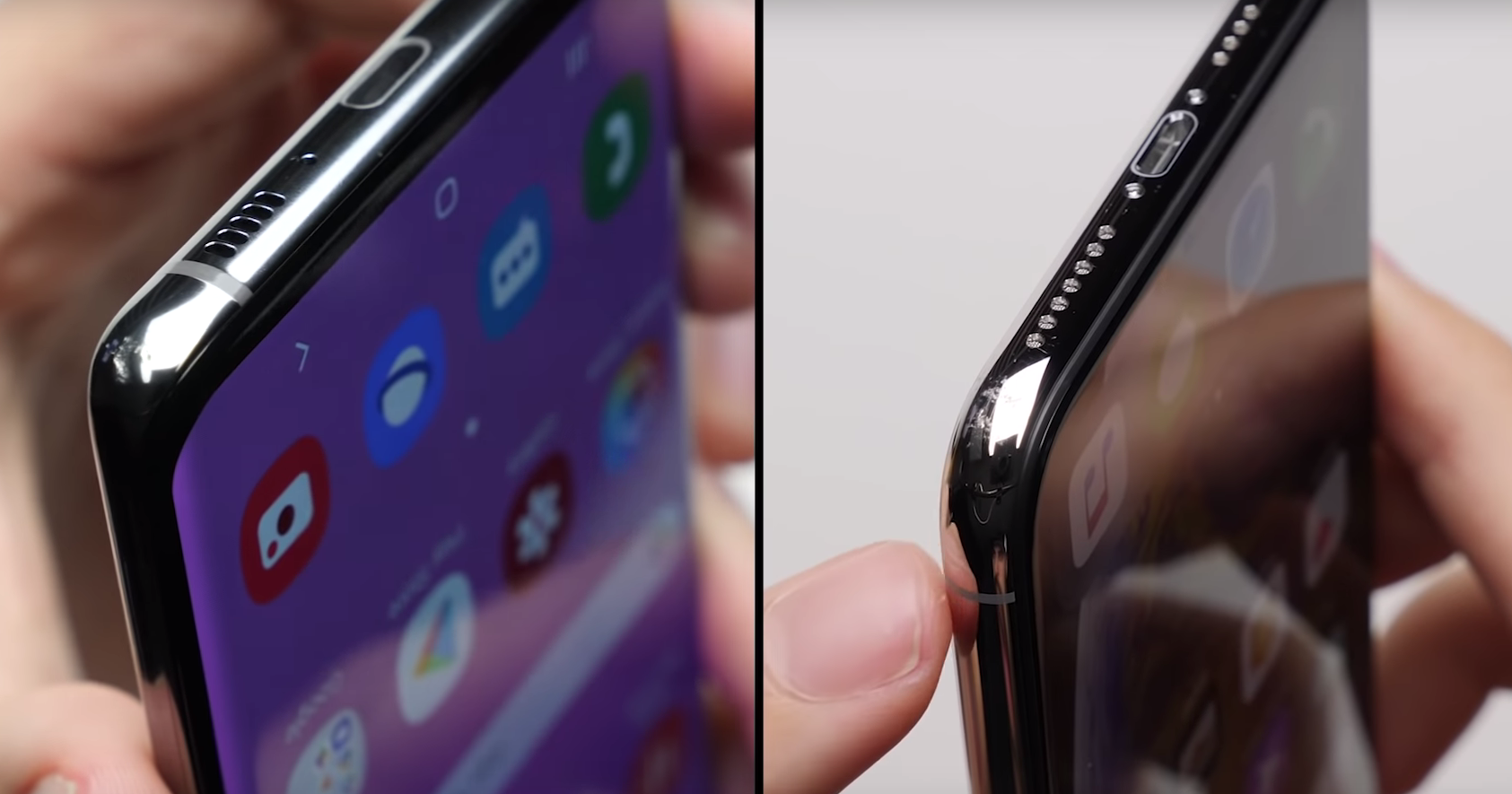Samsung Galaxy S10+ против Apple iPhone XS Max: дроп-тест