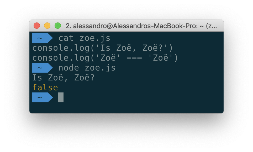 Когда «Zoë» !==«Zoë», или почему нужно нормализовывать Unicode-строки - 1