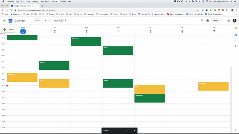 Во второй игре Google предлагает &laquo;уничтожать&raquo; собственные записи в календаре