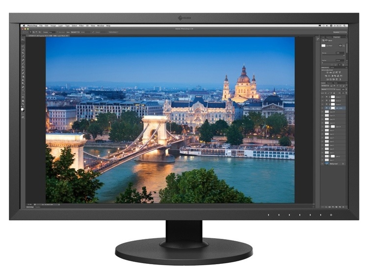 Монитор EIZO ColorEdge CS2731 можно использовать в альбомной и портретной ориентациях