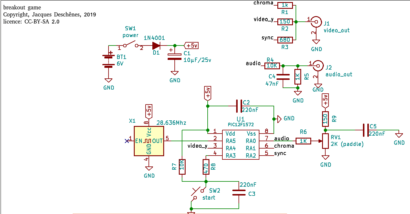 Breakuot-подобная игра на PIC12F1572 - 2