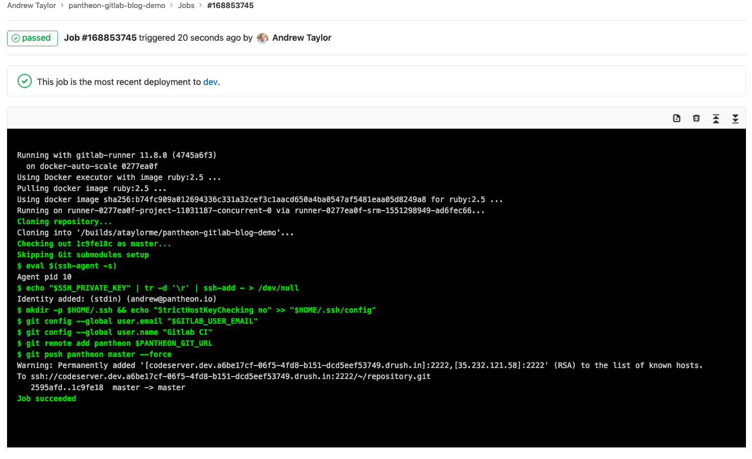 Как соединить GitLab и Pantheon и оптимизировать рабочие процессы Drupal и WordPress - 7 Как соединить GitLab и Pantheon и оптимизировать рабочие процессы Drupal и WordPress - 7