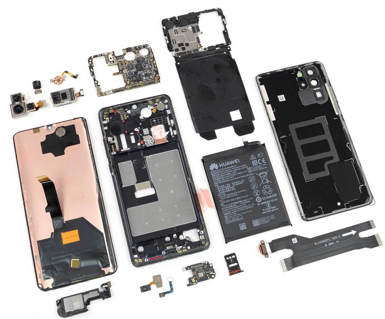 Вскрытие Huawei P30 Pro: смартфон обладает посредственной ремонтопригодностью